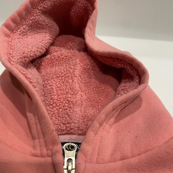 Kids Pink Hoodie. XOXO. Girls size M (10/12). Fuzzy hood. Full zipper - Picture 4 of 5
